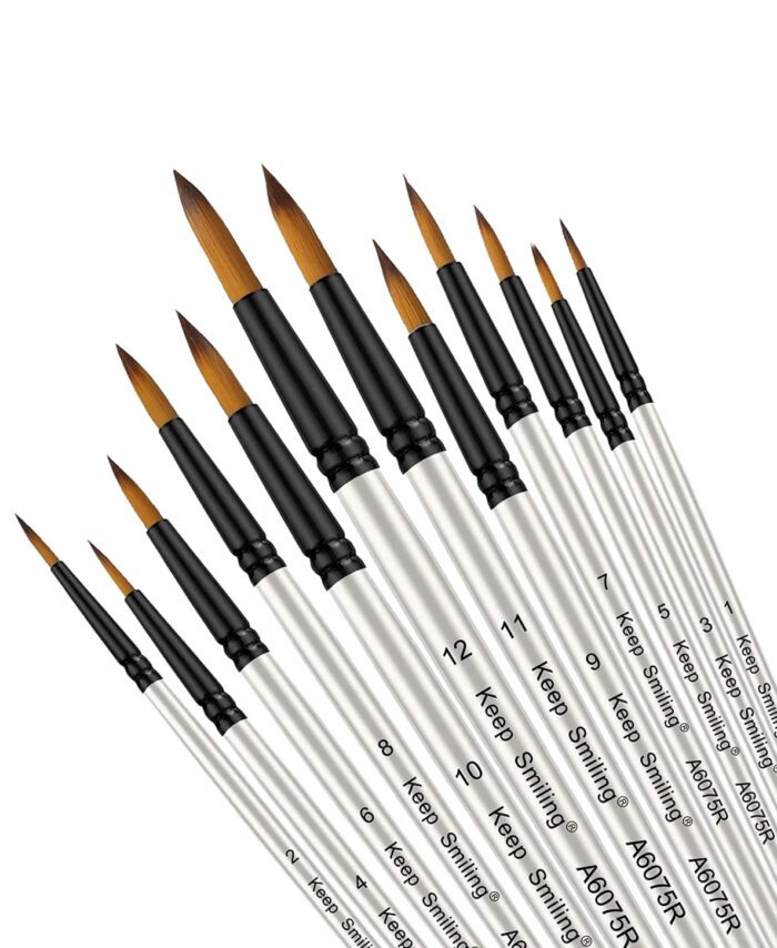 KEEP SMILING : ARTIST ROUND BRUSH : SET OF 12