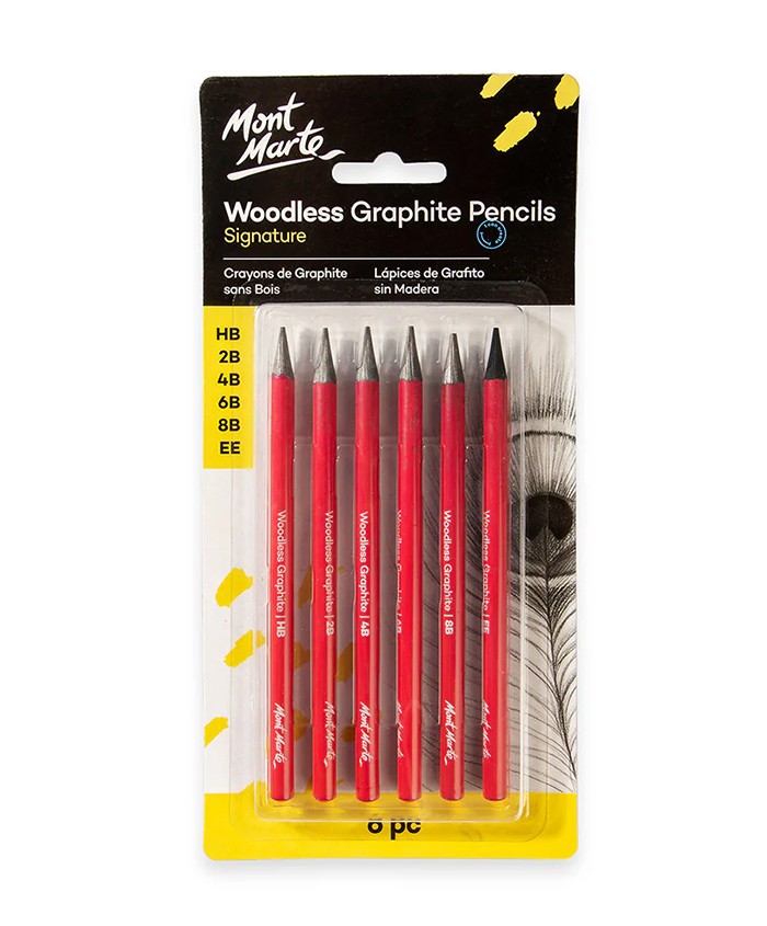 MONT MARTE : WOODLESS GRAPHITE PENCILS 6PC