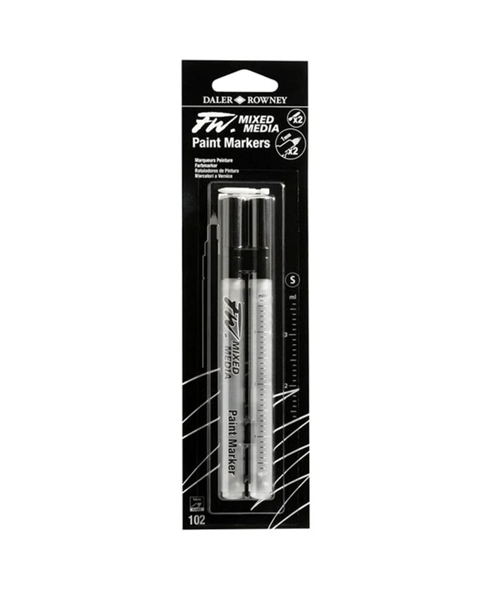 DALER ROWNEY : FW MIXED MEDIA REFILLABLE PAINT MARKERS : 1MM