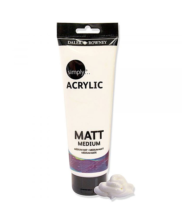 DALER ROWNEY : SIMPLY ACRYLIC MATT MEDIUM : 250ML