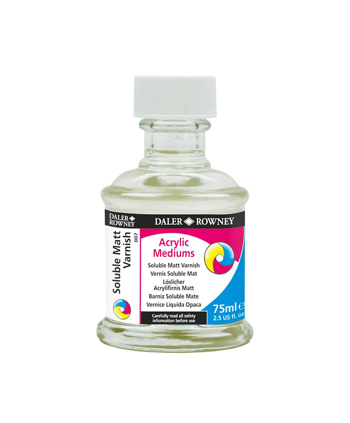 DALER ROWNEY : SOLUBLE MATT VARNISH FOR ACRYLICS : 75ML