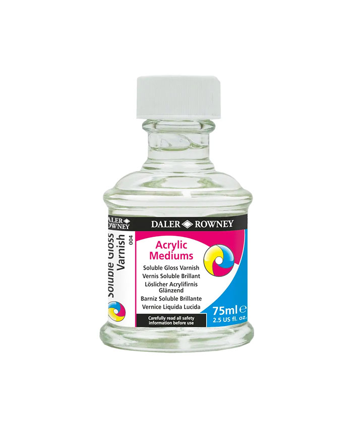 DALER ROWNEY : SOLUBLE GLOSS VARNISH FOR ACRYLICS : 75ML